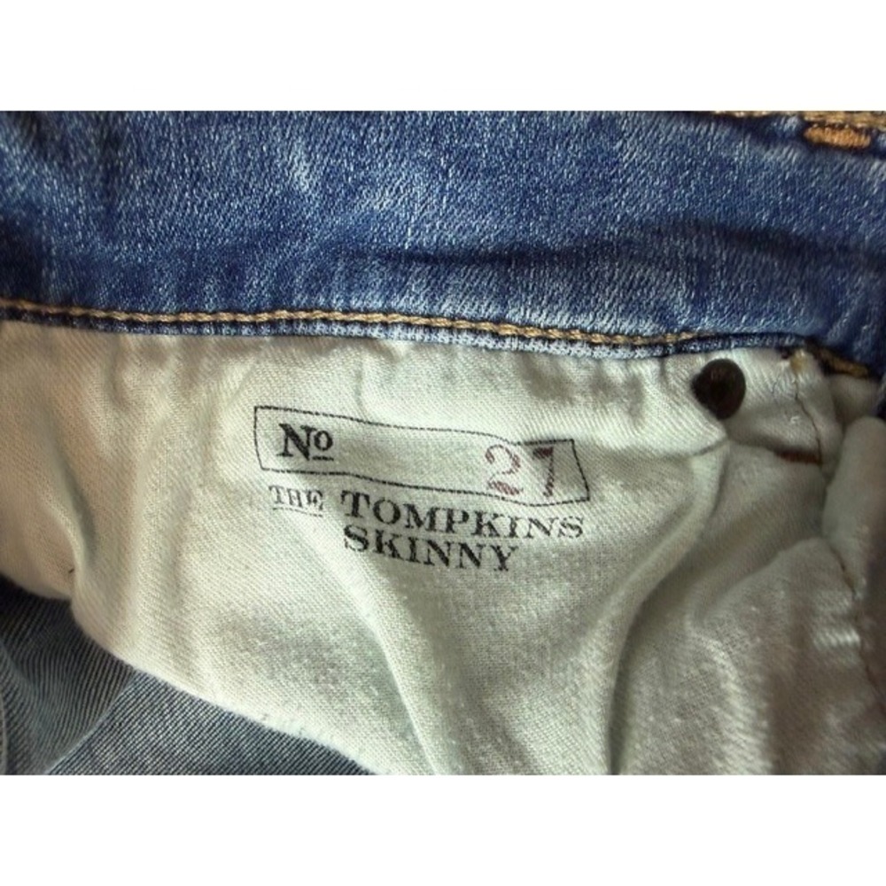 Polo Ralph Lauren Tompkins Skinny Jeans Distressed Light Wash Raw Hem Size 27 - Picture 4 of 4